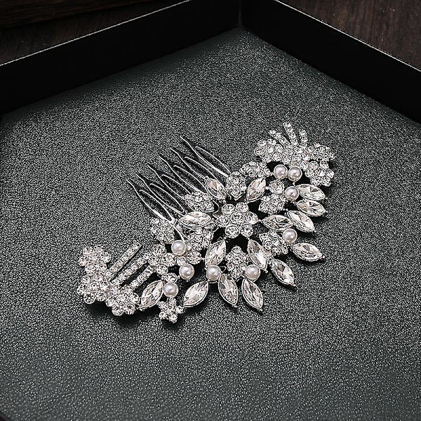Pearl Flower Hårklämmor Legering Hårstyling Sidokam Brudhårbit Hårtillbehör för kvinnor