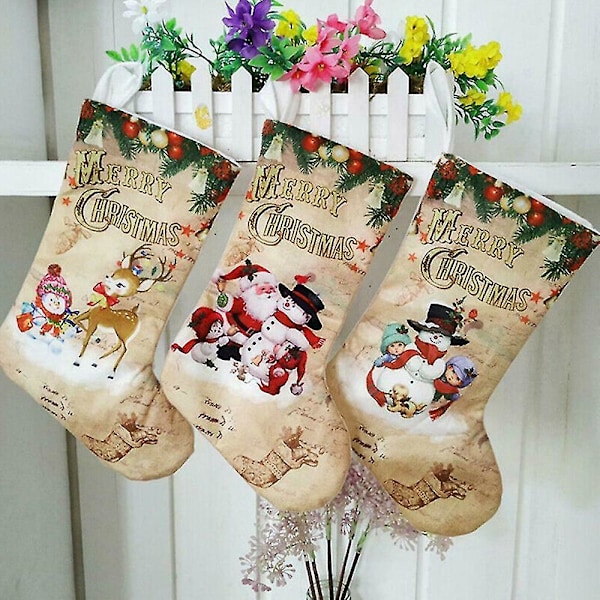 Hyvää joulua sukat Santa Candy Lahjakassi riippuva sisustus Santa Claus