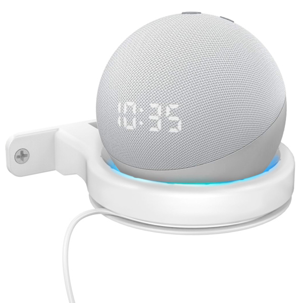 Väggmonterat högtalarfäste Multifunktionell platsbesparande för Echo Dot 3:e 4:e generationen Vit