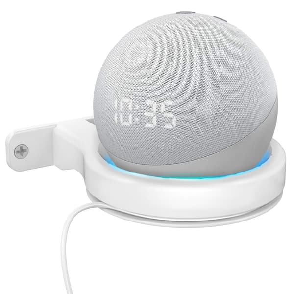 Vægmonteret højttalerbeslagholder Multipurpose pladsbesparende til Echo Dot 3. 4. generation hvid