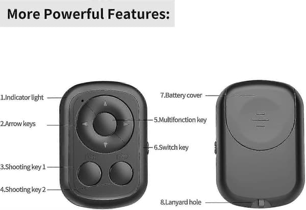 Fjärrkontroll för rullning och sidvändning, kompatibel med Android och iPad