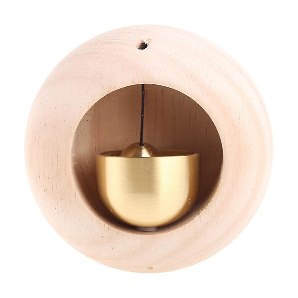 Magneettinen ovikello sisäkäyttöön, massiivipuinen tuulikello Helposti asennettava puutarha Wood color-Ordinary