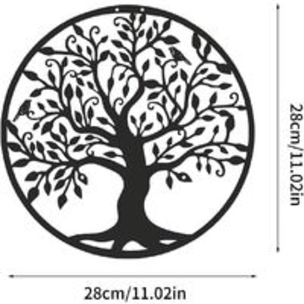 Metalliseinä taide Elämänpuu Taide Perhekyltti Metallipuuseinäsisustus Kodinsisustus Koristeellinen seinäkoriste Kodinsisustus sisäseinäveistos 28×28cm