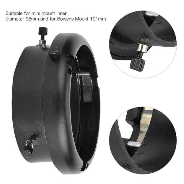 NiceFoto SN10 Mini Bowens Mount Kamera Lys Ring Adapter