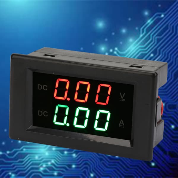 Spændingsmåler med dobbelt display - YB4835VA, DC0~100V, 20A