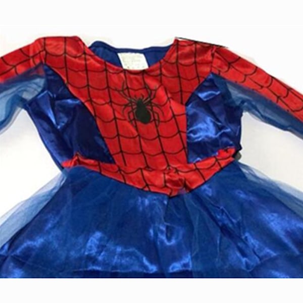 Barn Spiderman Flickor Prestandakostym Avengers Flickor Catwalk Scen Prestandakostym S:90-110cm