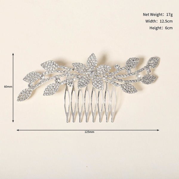 Flower Side Comb Alloy Hius Ornament Ancient Style Morsiamen Hius Piece Hiustarvikkeet Naisille ja