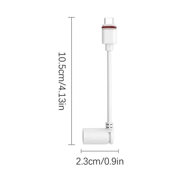 Typ C-adapterkabel för solpaneler och säkerhetskameror Höghastighetsladdning Hållbarhet Kopparkärnor Vit White