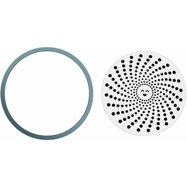 Smiley 110mm rostfritt stål etsat golvavloppsgaller Bra grepp Lätt att rengöra Rostfritt stål hårsil,