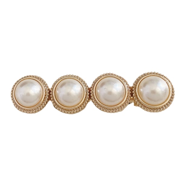 Hårnåler med perler i metall på siden av hårklips Vintage stil hårtilbehør Four Pearls