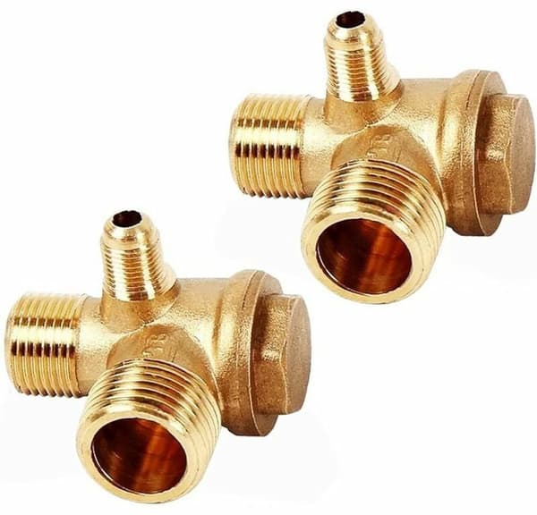 Kompressorkontrollventil 2 st 3-port 20x16x10 mm för luftkompressor