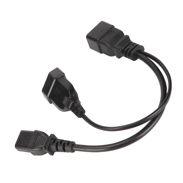 IEC320 C13 EU-plugg til IEC320 C20 Y-splitter strømledning 32 cm