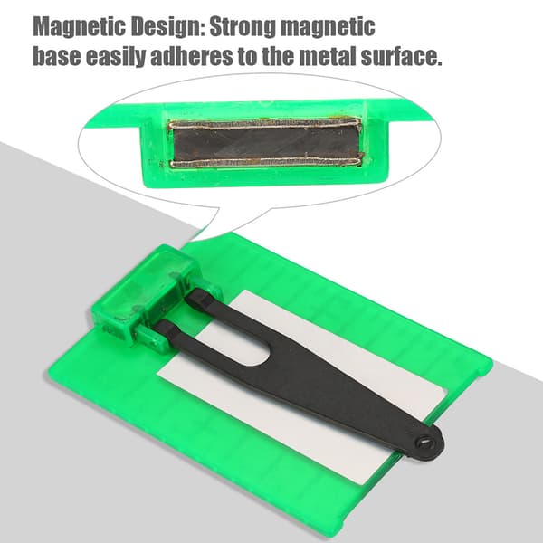 Magnetisk grønn lasernivåmålplate med justerbart ben