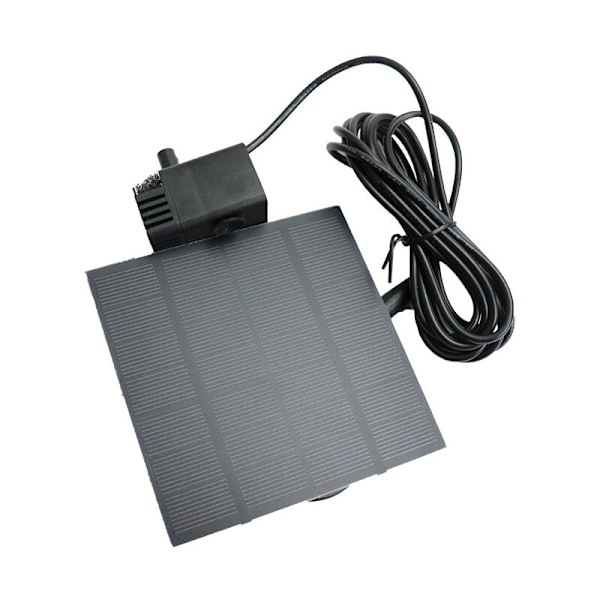 Solar Dam Pumpe, 7V DC 190L/H Solpanel Pumpe til Havefontæne Pool Dam Børsteløs Springvand med udløbsstik Landskabsfontæne Lydløs vandpumpe