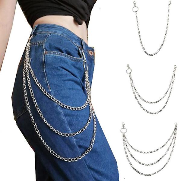 Metal talje kæde personlighed populær multi-lag jeans kæde
