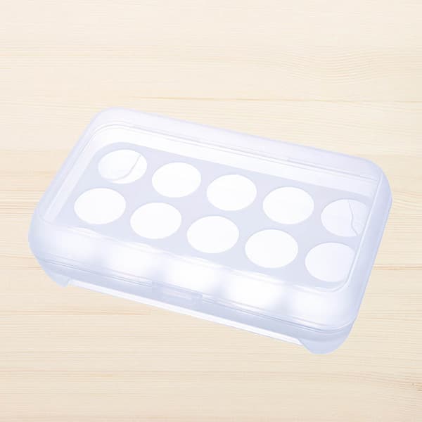 15 Fack Plast Äggförvaringslåda Vit