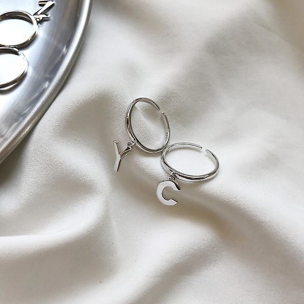 Ring Silver S925 Brev Modesmycken Ac7307 H