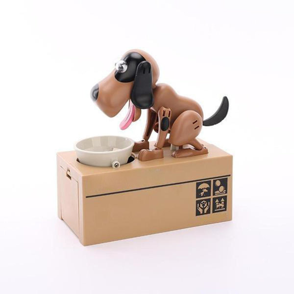 Little Dog Puggy Bankin robottikolikkolelu Black Yellow