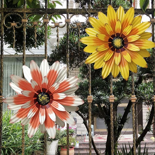 Metallic Wall Decor, 32 Cm Metal Flower Wall Decor, Multi-layered Metal Flower Wall Art