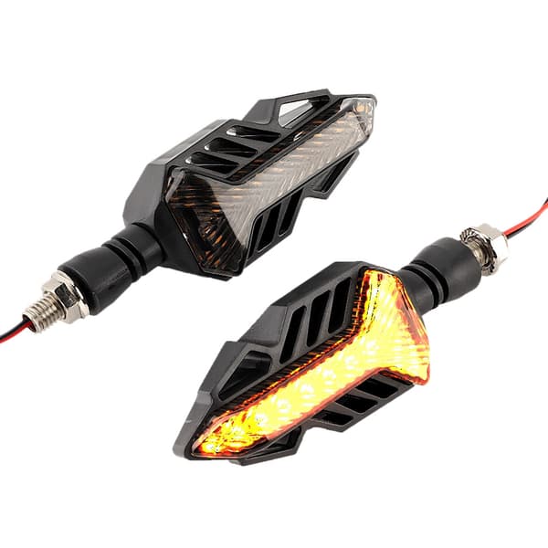 1 par motorcykel LED flydende blinklys indikatorlys universal