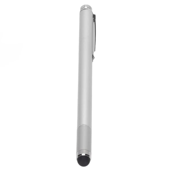 2 i 1 Stylus Pen Sølv Kompakt Bærbar Touch Screen Pen til IOS Tablet Kindle IPhone