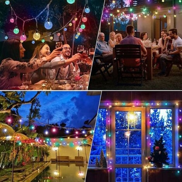 16 fot utomhus LED Solar String Lights, IP65 vattentät Solar String Lights för jul, gräsmatta, uteplats, trädgård, bröllop, P