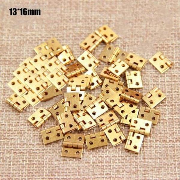 100 styks hængsler, 13*16 mm foldbare endehængsler DIY små hængsler, mini hængselforbindelser til hjemmemøbler Hardwarekabine