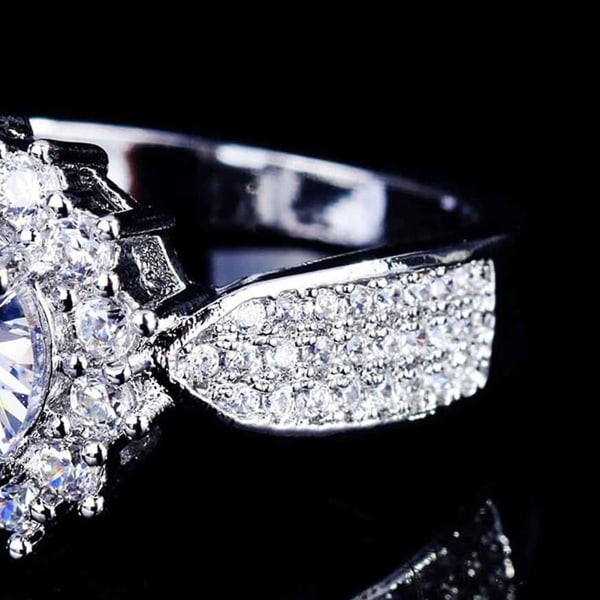 Shiny Wedding Band Udsøgt Kobber Lady Trendy Forlovelsesring smykker tilbehør US 6