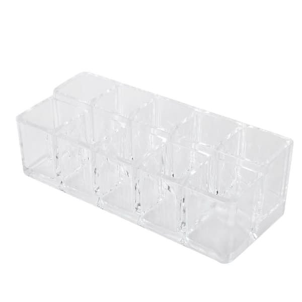 10-gitter gennemsigtig læbestiftholder organizer akryl kosmetik display stativ