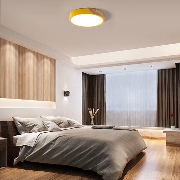 Barns rund LED-taklampa, diameter 30*5cm 24W, steglös linsdimning, Bluetooth anslutning, mobiltelefonkontr.