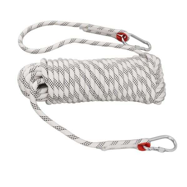 Staattinen kalliokiipeilyköysi 10mm 20m Polyesteri Nylon Kestävä 2 koukulla