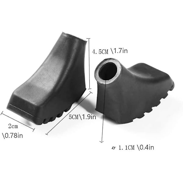 10 stk tips til stave Nordic Walking Pads Udskiftningstips Gummi Nordic Walking Stave Pads til Trekking stave til Trekking stave