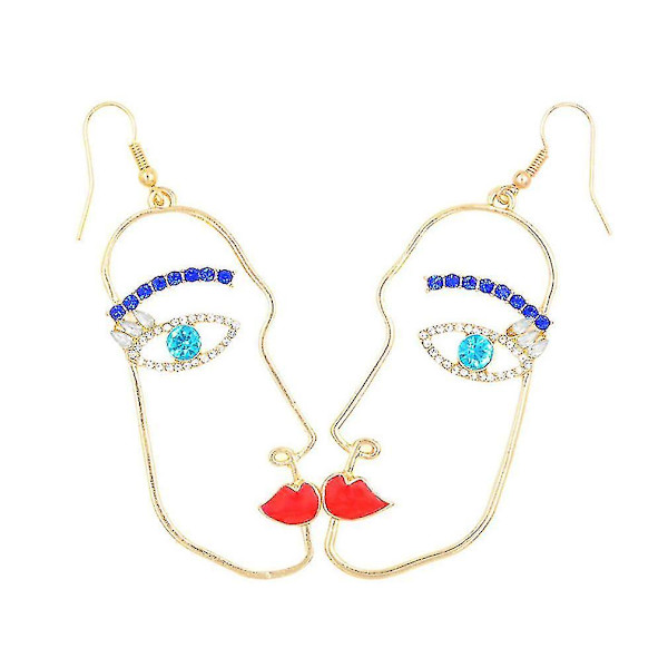 øredobber Ansiktssminke Abstrakt Ansiktslegering Rhinestone Eardrops For Party
