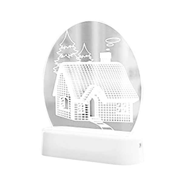 LED nattlys 3D nattlys romdekorasjonslys julegaver