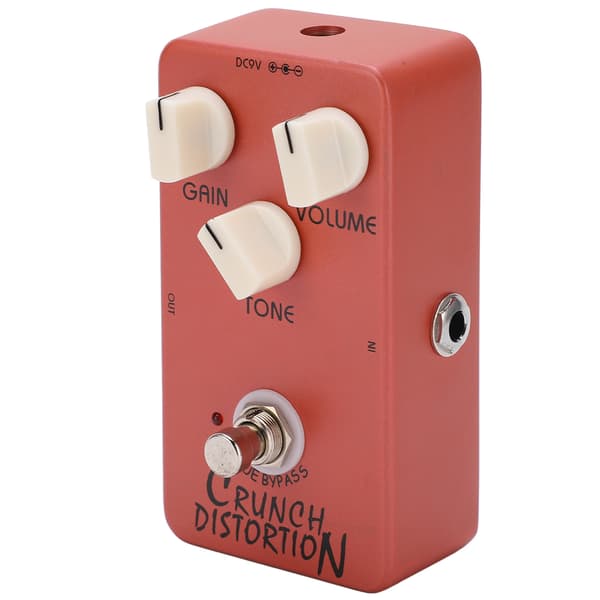 Mørkerød Metall Klassisk Britisk Rock Distortion Monoblock Gitarpedal True Bypass