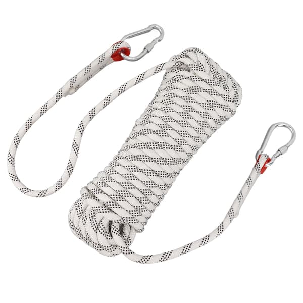 Staattinen kalliokiipeilyköysi 10mm 20m Polyesteri Nylon Kestävä 2 koukulla