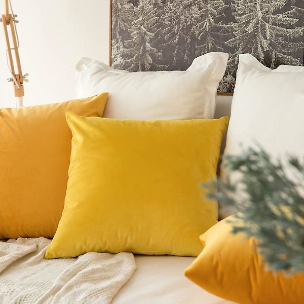 Sett med 2 dekorative fløyelsputetrekk Sofa Putetrekk Superglatt myk dekorasjon Hjem Stue Soverom til sofa 2 stk 30x50cm Rød