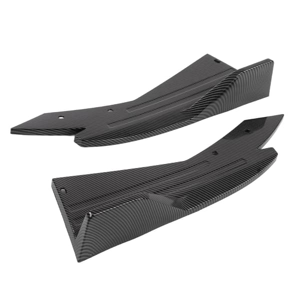Kolfiberstil Bakre Spoiler Stötfångare Läpp Diffuser Splitter Canard Skydd Sidoskjol Universal Bil Kaross Kit