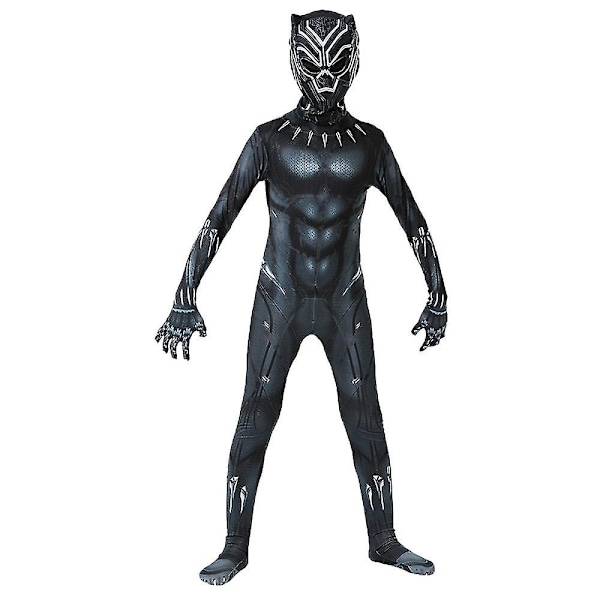 Halloween Kids Black Panther Cosplay -pukuhaalari 160