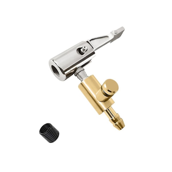 4 dækventil 6,5 mm luftpatron inflatorpumpestikadapter Messingclips på bil