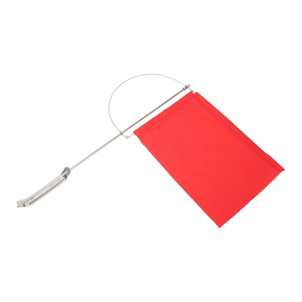 Rød Båt Flagg Rustfritt Stål Vindindikator Seilbåt 185x135 mm