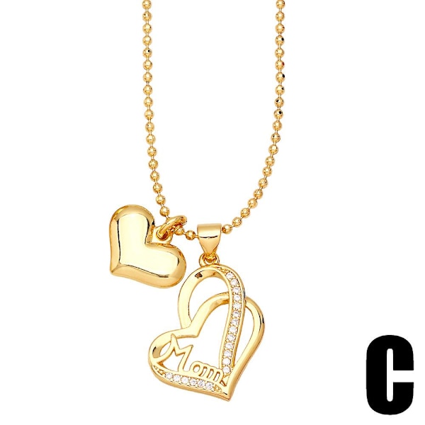Halsband present till mamma Zircon Heart Stud Modesmycken Ac8366 B