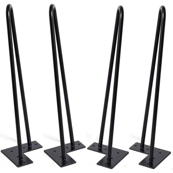 Bordsben med tre trådar Enkelfästes metallbordsben (4 stycken, 2-tråds solid, 60 cm längd) Lämplig för hemmabruk