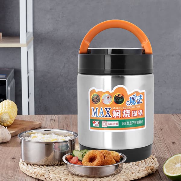 Isolert matboks i rustfritt stål 1800ml