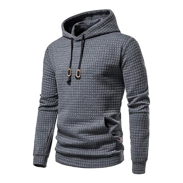 Herre Pullover Hettegenser Langermet Hettegenser Uformelle Hettegensere dark grey XL