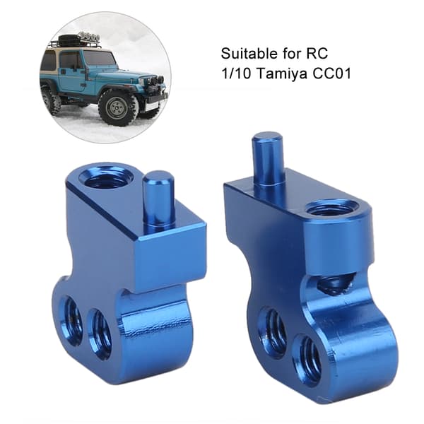 Justerbar aluminiumslegering frontdæmper stødbeslag passer til RC 1/10 Tamiya CC01 Blå