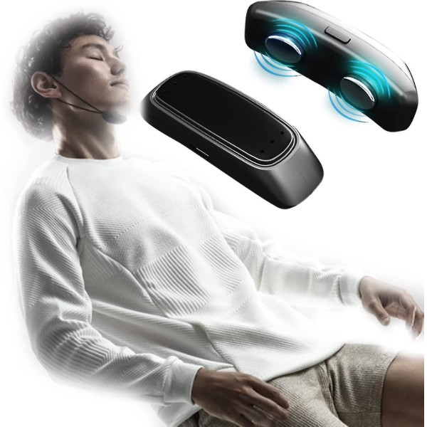 Smart Ems Anti Snorke Device, Sleeppro Smart Laryngeal Pulse Anti-snorken Device med fikseringsstrop