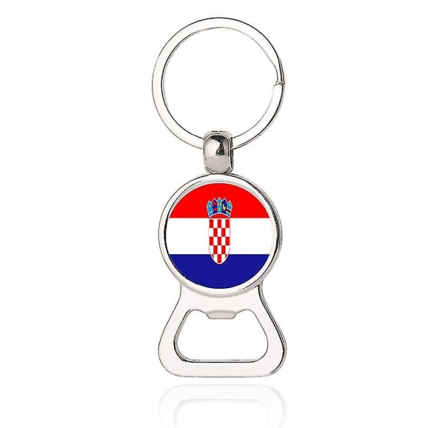 Nasjonalflagg Øl flaskeåpner metall nøkkelring Reise souvenir gave nøkkelring Croatia