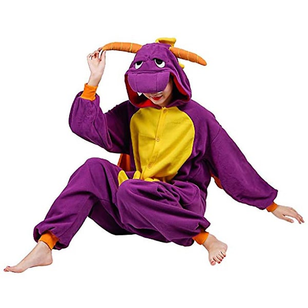 Dinosaurusten yhdistämä pyjamat Halloween-roolileikki 110CM Purple