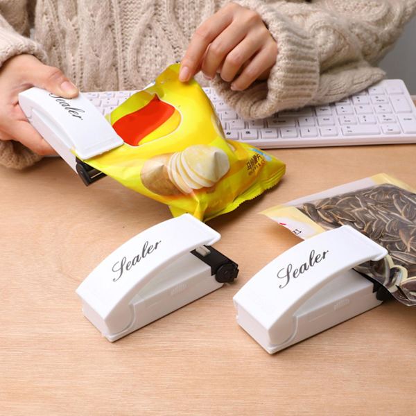 2 X Tätningsmaskin Praktisk Lätt Abs Handhållen Värmepåse Sealer För Hushåll
